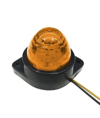 GloboStar® 115408 Πλευρικά Φώτα Όγκου Φορτηγών BULLET LED 6 SMD DC 24V Αδιάβροχο IP66 Πορτοκαλί